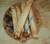 Трубочки с варёной сгущёнкой