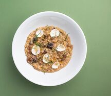 Ризотто с лесными грибами, шампиньонами