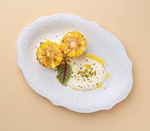 Запеченная кукуруза и сливочный соус