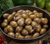 Оливки Халкидики зеленые с косточкой