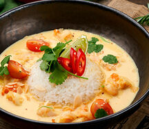 Креветки карри в кокосовом молоке