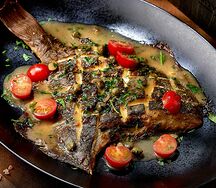 Камбала по-сицилийски на гриле