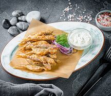 Барабулька с соусом из щучьей икры