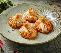 Жареные хинкали с говядиной