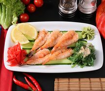 Сашими с креветками