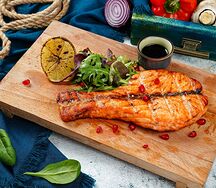 Семга на мангале