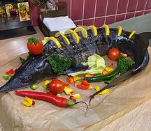 Стерлядь целиковая на мангале