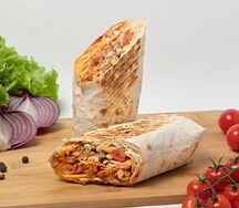 Шаурма Жюльен с грибами и сыром моцарелла