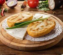 Мчади с сыром и зеленью