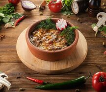 Овощное рагу с сыром на кеци