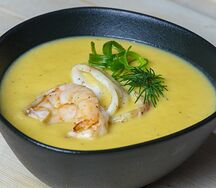 Крем-суп Чаудер с морепродуктами