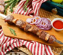 Шашлык из печенки