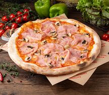 С ветчиной и грибами