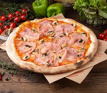 С ветчиной и грибами