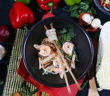 Лапша рисовая с креветкой