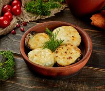 Шляпки шампиньонов с сыром