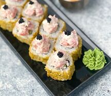 Ролл со снежным крабом и тунцом