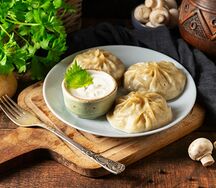Манты с картофелем и грибами