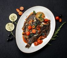 Камбала запеченная