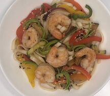 Вок с креветками