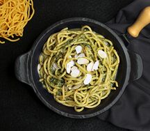 Паста Песто с курицей и соусом Пилати