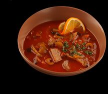 Солянка сборная с хинкали