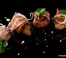 Шашлык из бедра индейки в Беконе