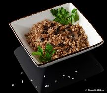 Греча с грибами