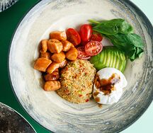 Форель с соусом терияки и киноа