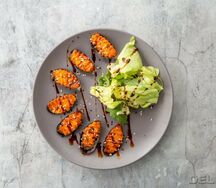 Мидии беломорские с миксом салата