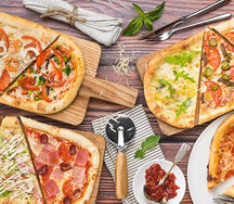 Пицца Чикен песто и пицца с копчёной курицей и грибами