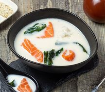 Суп сливочный с лососем