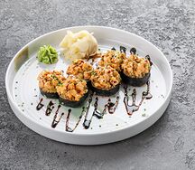 Запечённый ролл с лососем