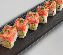 Ролл с острым тунцом и креветкой