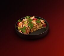 Калифорнийский с киноа, авокадо и креветками 