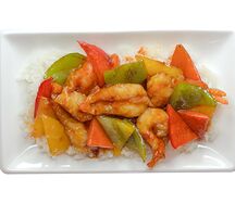 Креветки в кисло-сладком соусе