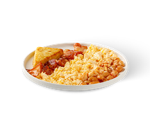 Английский завтрак с беконом и хашбрауном