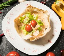 Куриные фрикадельки в лаваше