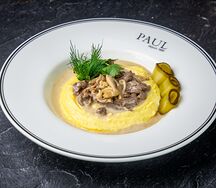 Бефстроганов с пюре
