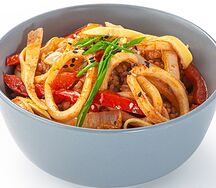 Теппаньяки с кальмаром