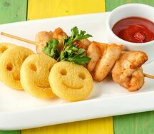 Наггетсы крабовые с картофелем фри