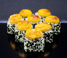 Креветки под сырным соусом