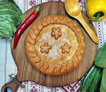 Пирог с капустой и яйцом (большой)