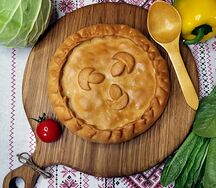 Пирог с капустой и грибами