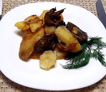 Картошка, жаренная с грибами