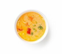 Суп сырный с лососем