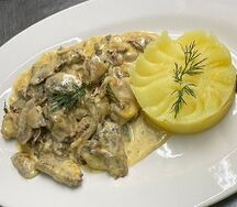 Бефстроганов со сливками