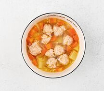 Суп с куриными фрикадельками
