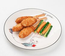 Наггетсы на палочке с овощами