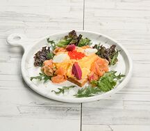 Скрэмбл с лососем